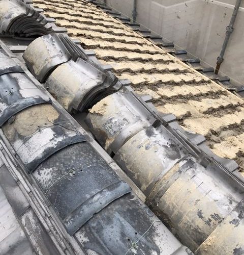 伊丹市にて瓦屋根補修工事