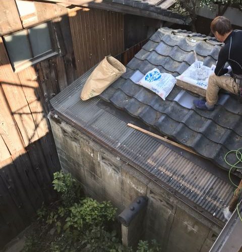 京都市下京区にて屋根修理　～本体施工～